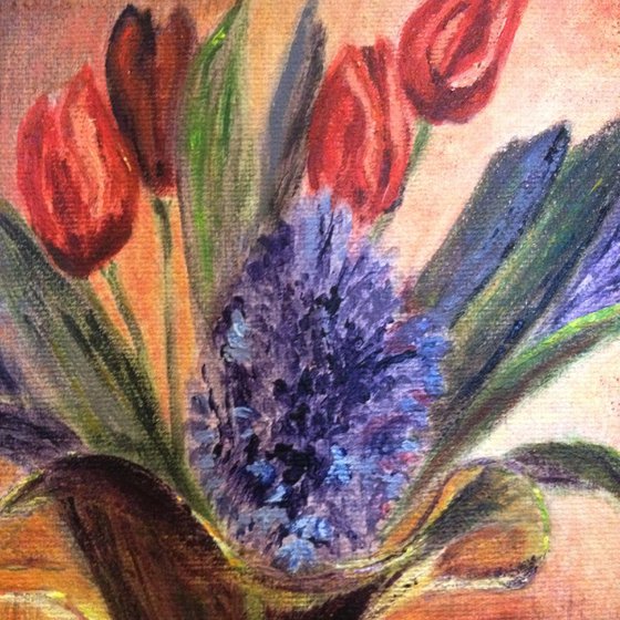Heirloom Bouquet  Impressionist Flowers / Still Life