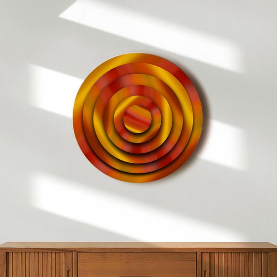 Wall sculpture Layered Optica 5