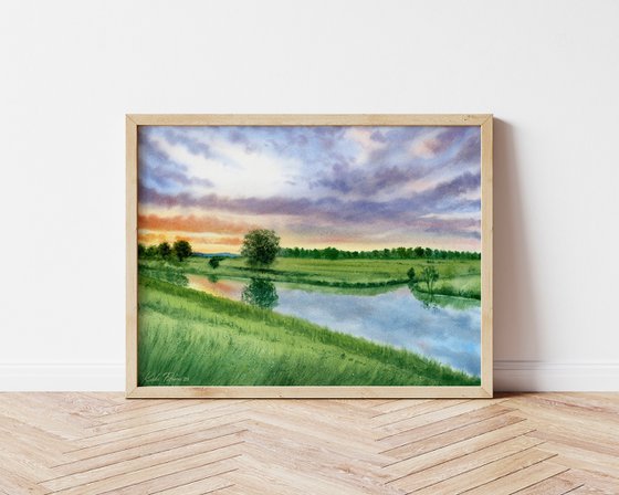 Landscape painting 28x38 cm