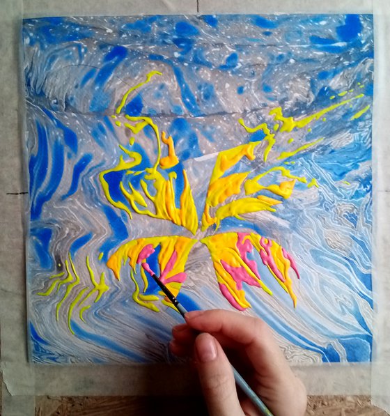 Set of 3 «Blue Space»