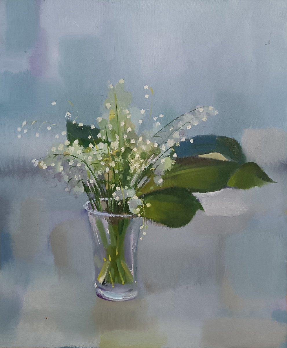 Impressionistic Still Life Oil Painting By Mykola Samoilenko, 15 X 18", For You, Original Artwork