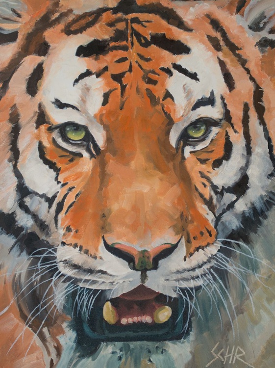 Tiger Tiger Oil Painting By Eddie Schrieffer Artfinder