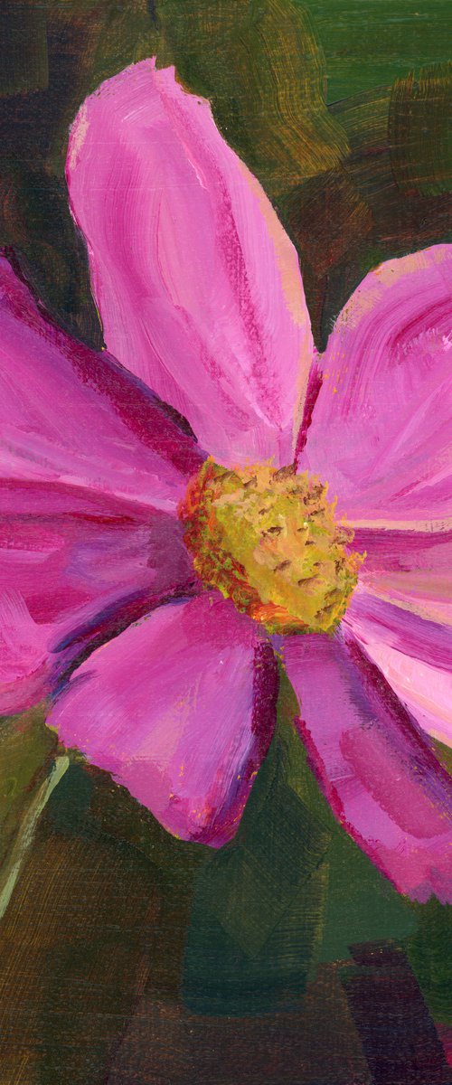 Pink Flower Painting by Eleanore Ditchburn