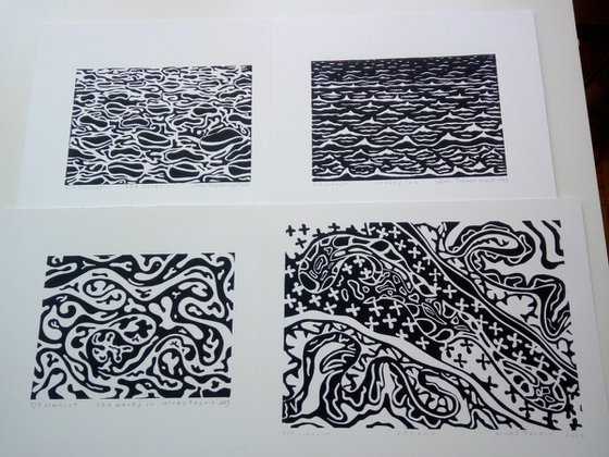 STREAM linocut