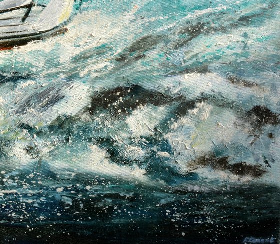 Rough at sea