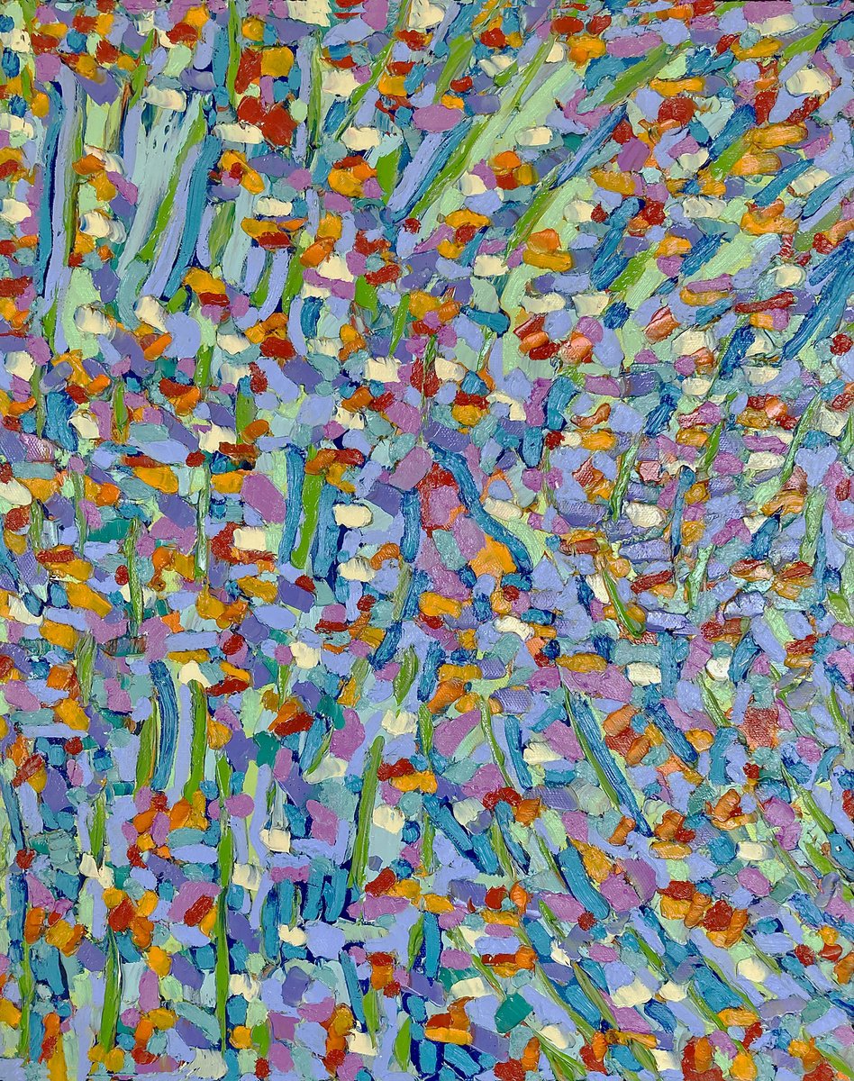 Impressionistic Botanical Oil Painting By Ann Parks Mccray, 16 X 20, Cherishing The Garden, Original Artwork