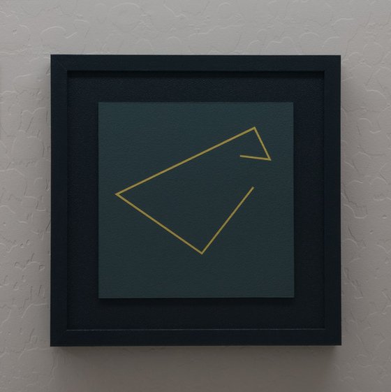 "MEDITATIVE ANGULATIONS" #2 - FRAMED Modern Geometric Painting
