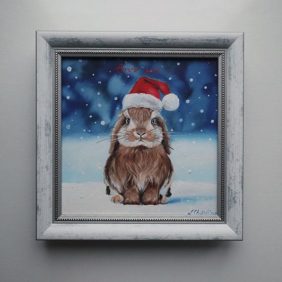 Christmas Bunny Painting