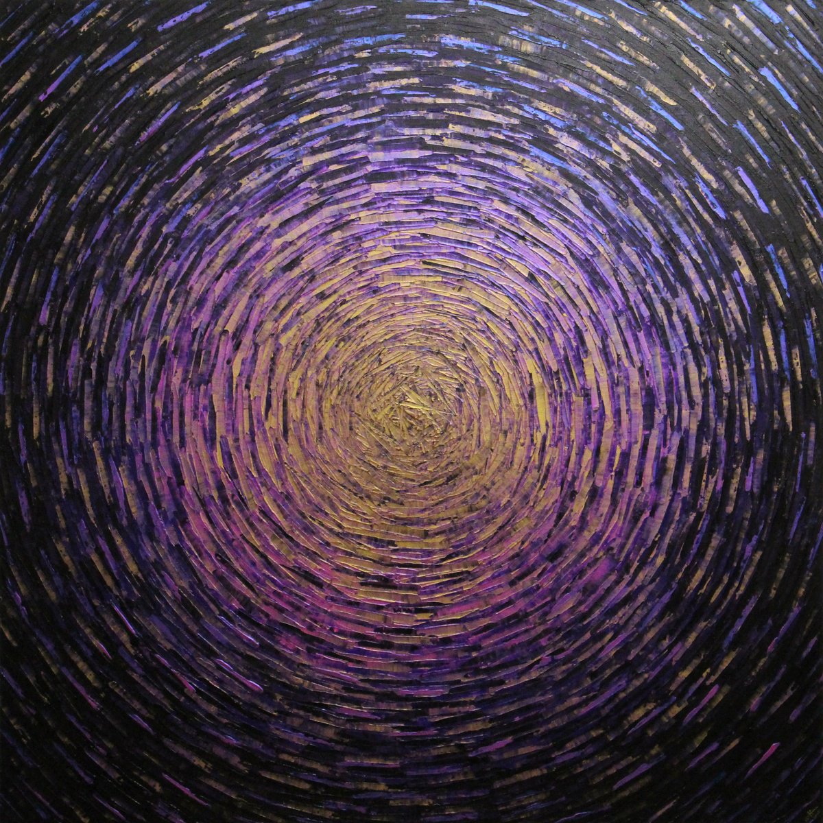  Vast Amethyst Gold Radiance By Jonathan Pradillon, 39 X 39, Artwork For Sale On Artfinder