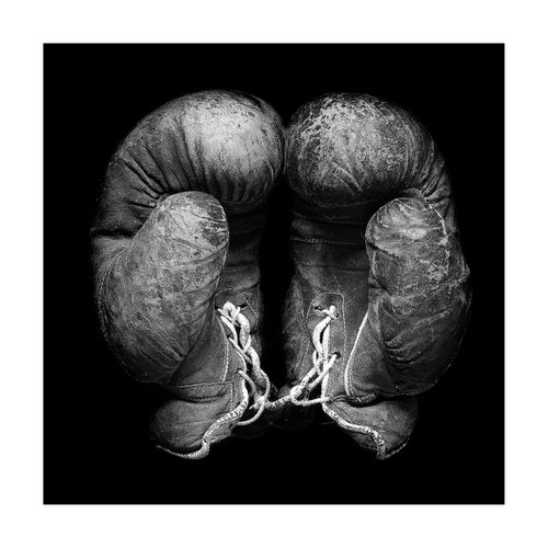 Leather Boxing Gloves (Silver Gelatin Darkroom Print) by Stephen Hodgetts Photography