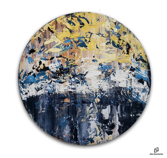 Circular abstract painting / Abstract 22108