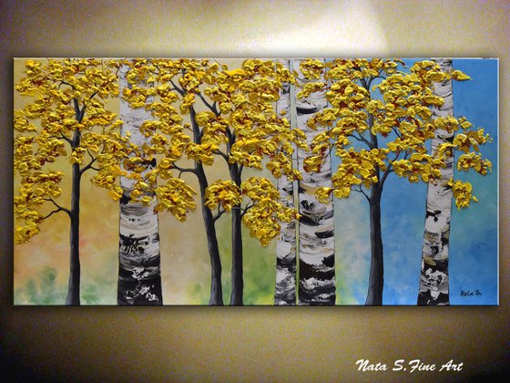 Before the Leaves Fall - Original Textured Painting