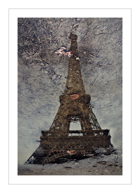 The Eiffel Tower (a puddle reflection)