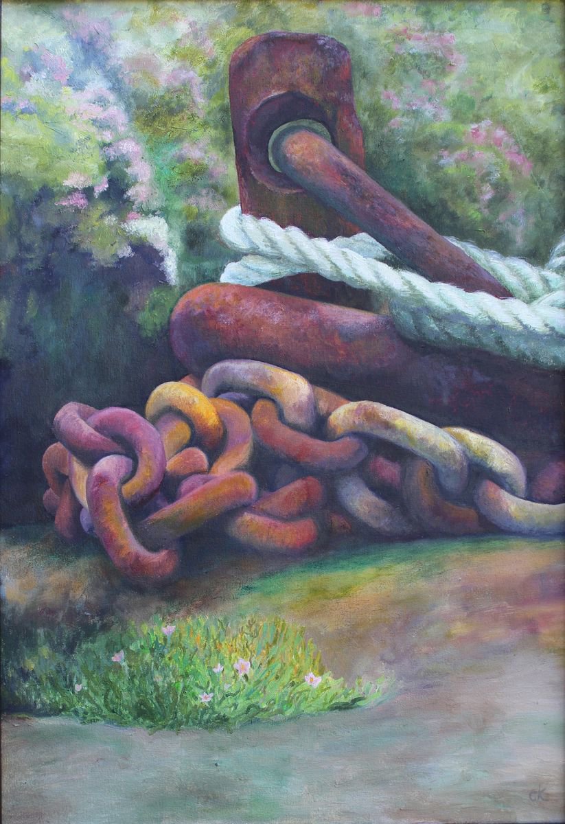 Harbour Chains, Porthgain by Carole King