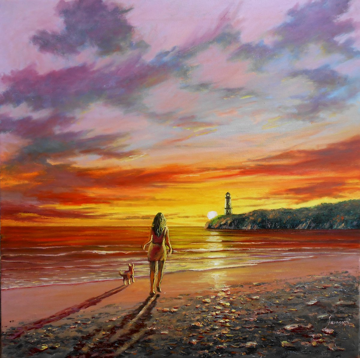 THE MAGIC MOMENTS, OIL ON CANVAS, SPECIAL DISCOUNT, order the same painting by Borko Sainovic
