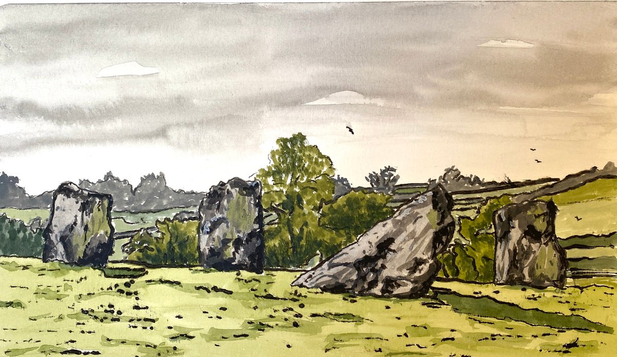Landscape Limited Edition Print By Kaz Jones, 12 X 8", Stanton Drew, Somerset, Original Artwork