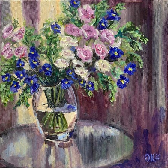 Flowers in a Glass Vase No. 4