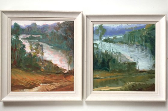 The Same River - dyptych