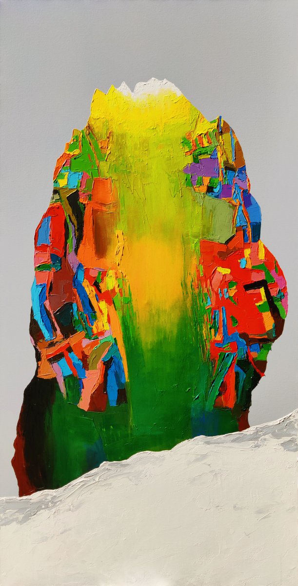 Abstract Acrylic Painting By Abhishek Kumar, 52 X 100, Mystery Of God 5, Original Artwork