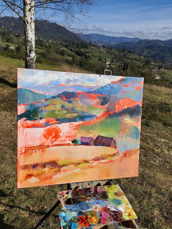 Colors in mountains in autumn