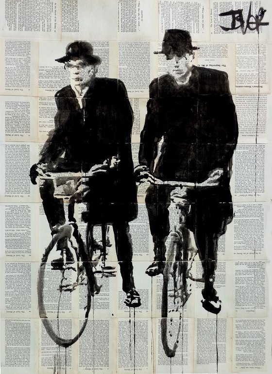 TWO MEN ON BIKES