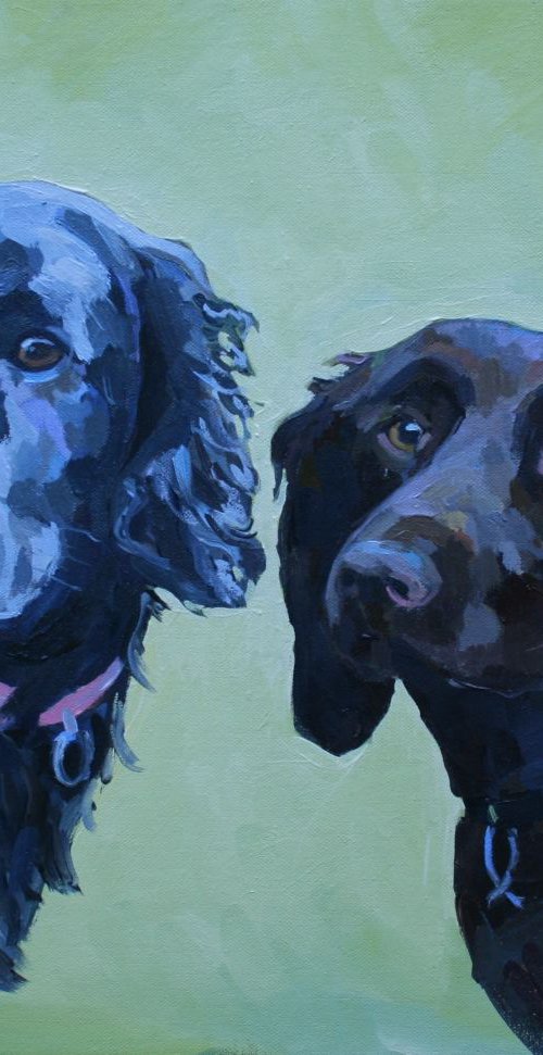 Portrait of Archie and Chox by Katharine Rowe