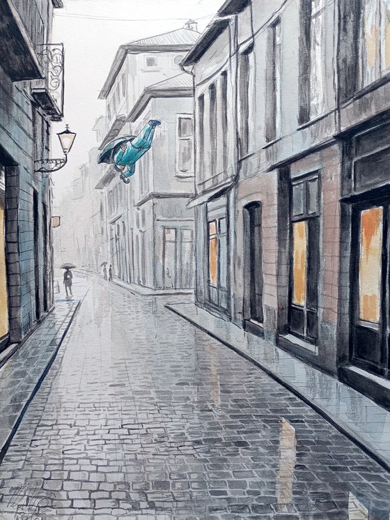 Flying in the rain