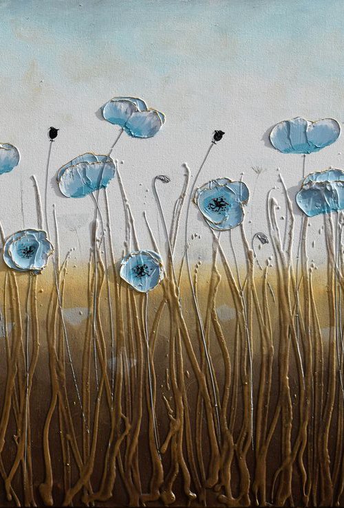 Duck Egg Poppies by Amanda Dagg
