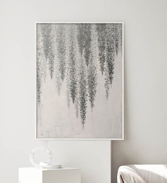 "Silver Wisteria" Wisteria abstract wall art
