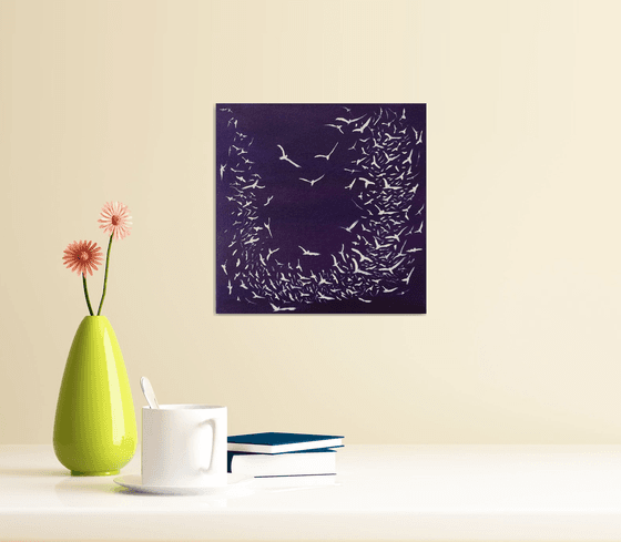 Soul Birds on Purple - small, gorgeous