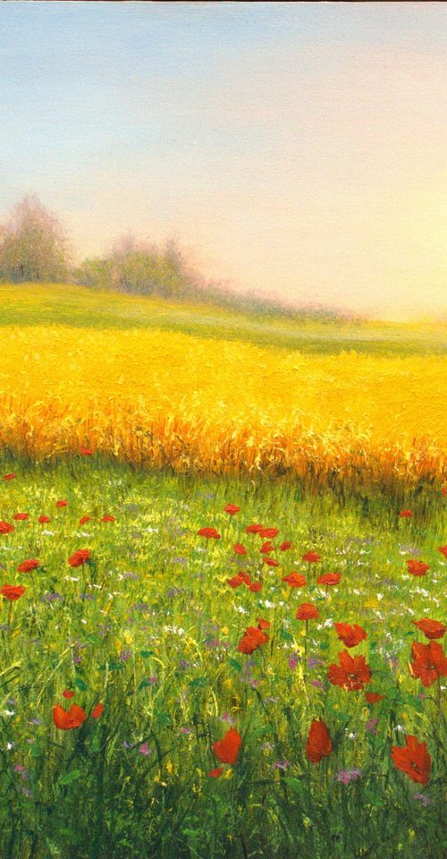 Wheat field in summer by Ludmilla Ukrow