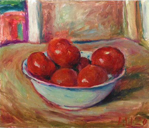 Tomatoes in a bowl by Alexander Shvyrkov