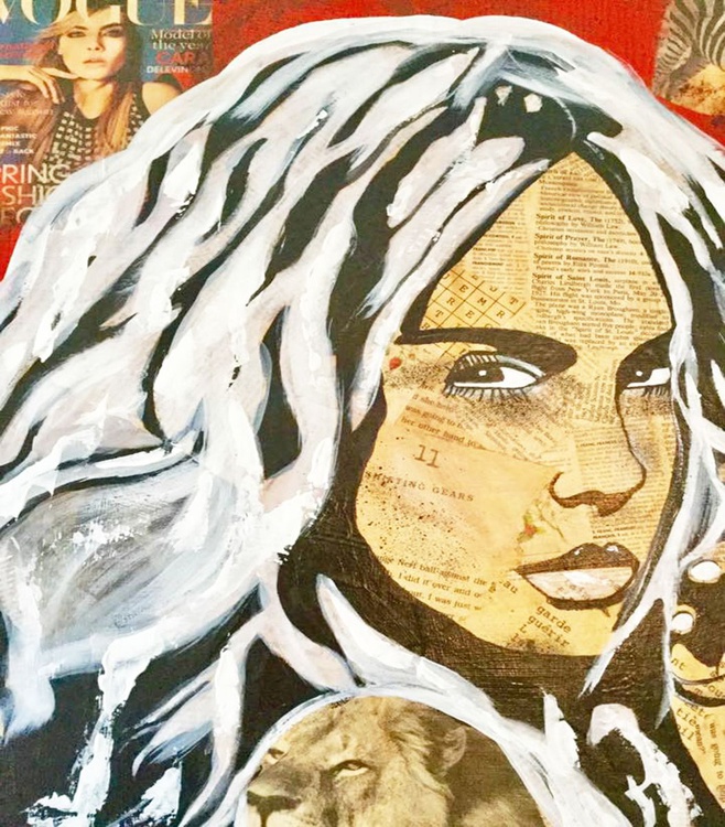 Cara Delevingne Painting Modern Portrait Large Artfinder