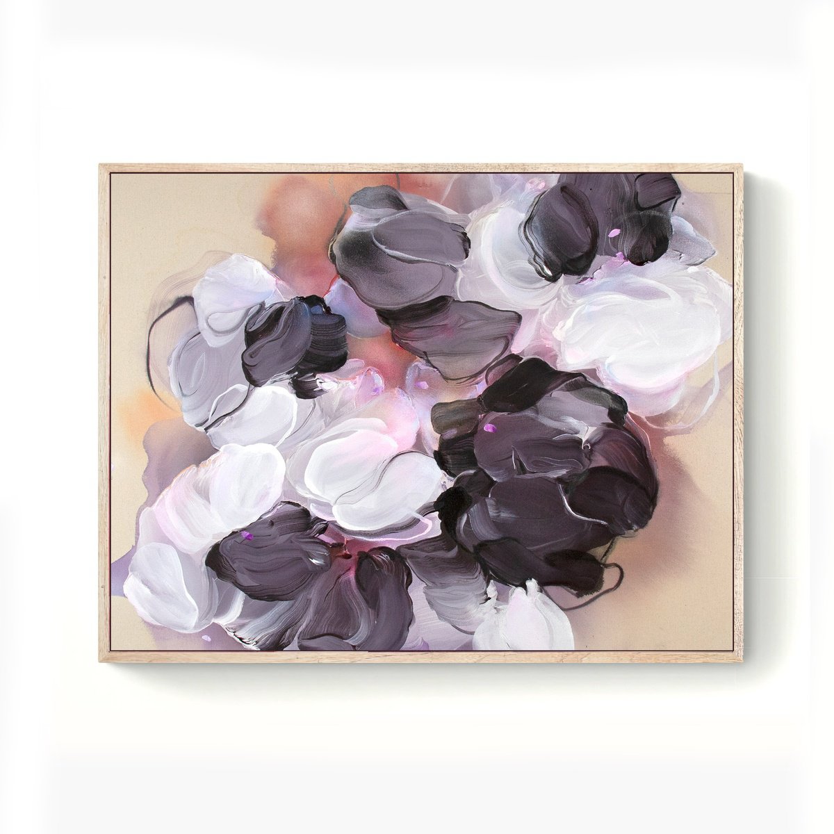 Abstract Acrylic Painting By Anna Maiko, 39 X 32, Aura, Original Artwork