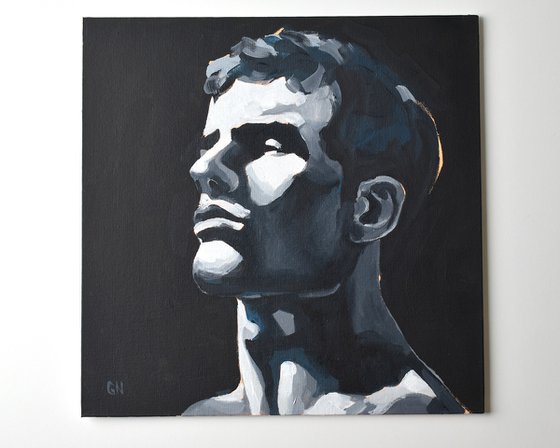 Moonlit Resolve -Male portrait