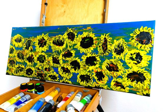 Blooming sunflowers 2