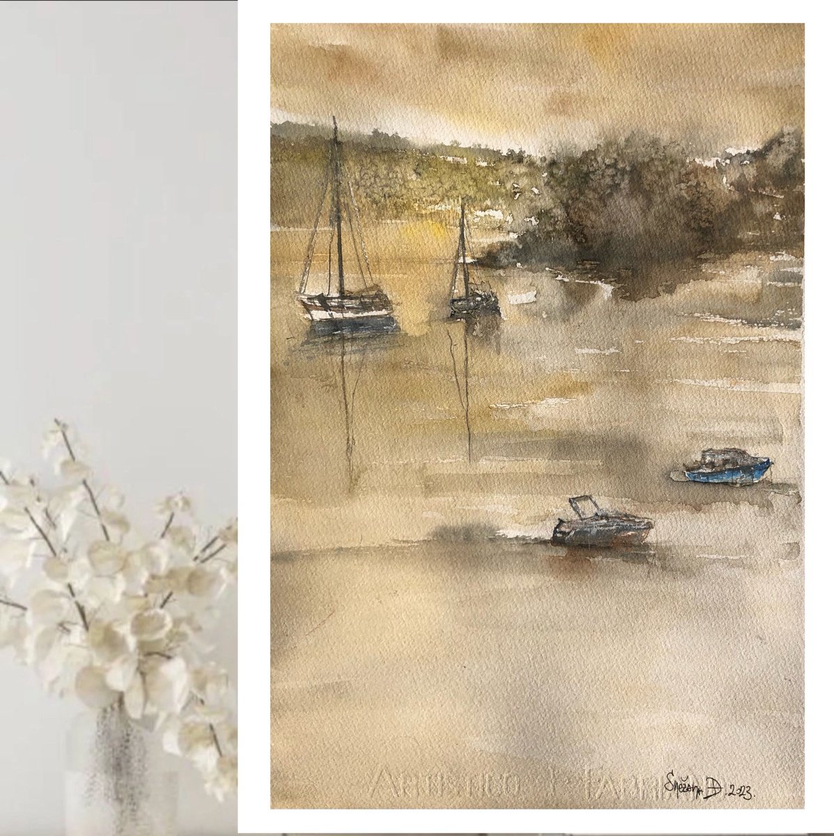 Impressionistic Watercolour , A Touch Of Silence By Snezana Djordjevic, 11 X 15, Artwork For Sale On Artfinder