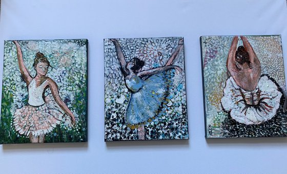 Ballet Art Lovers Gift Ideas For Ballerinas Paintings on Canvas Original Dance Pose Gifts For Her