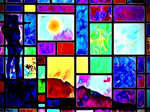 Through stained glass 6 by Tony Roberts