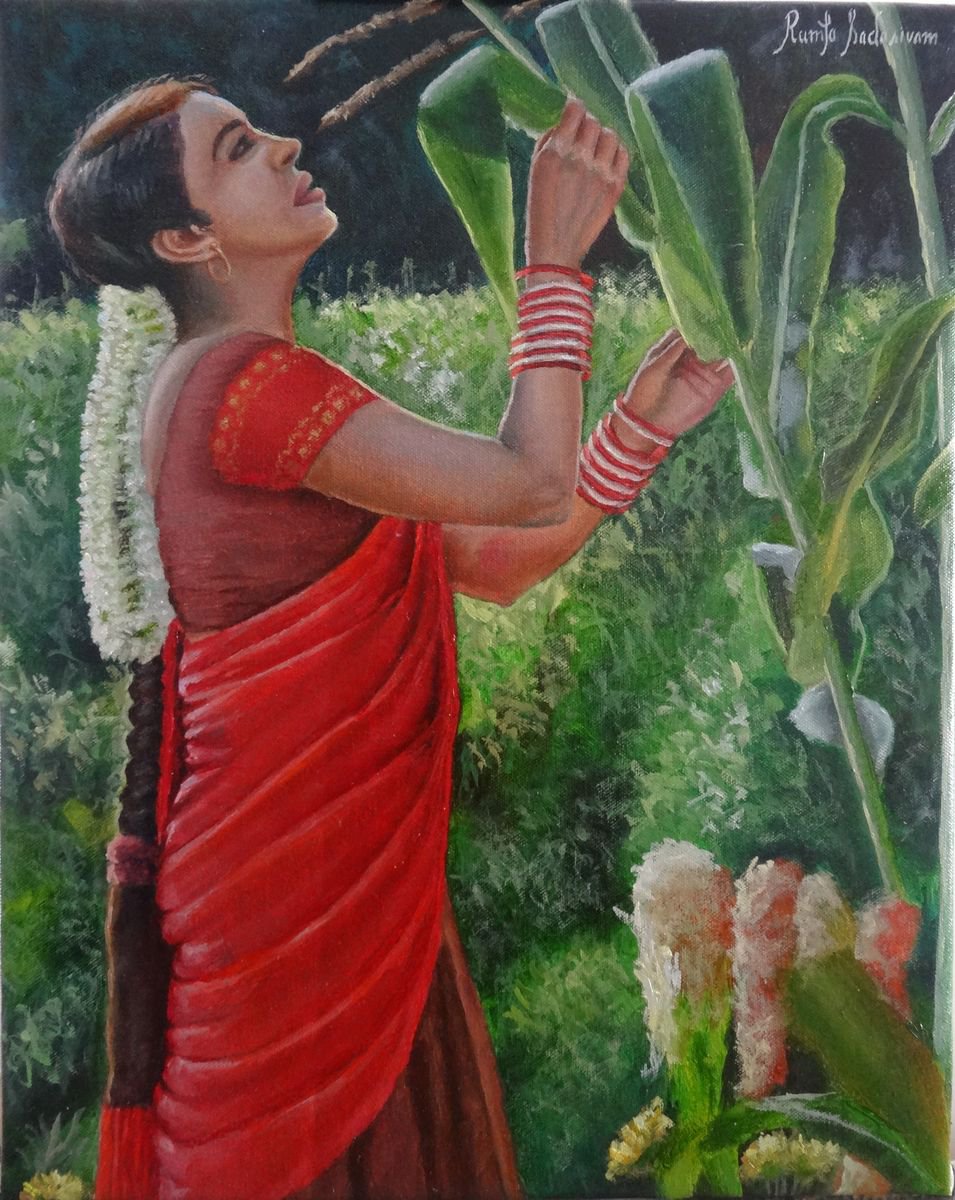 Girl Checking the Crop by Ramya Sadasivam