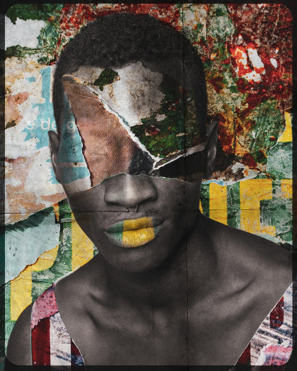 Art collage collection Vol 8. Art portrait on canvas by Elmira Namazova
