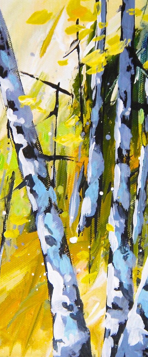 Birches Gold by louise baker