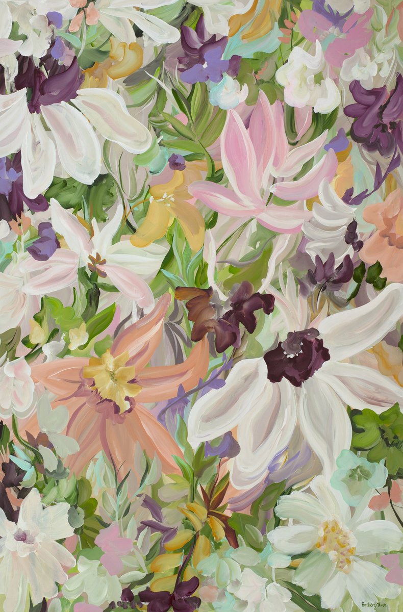 Wildflower Obsession By Amber Gittins, 39 X 59, Artwork For Sale On Artfinder