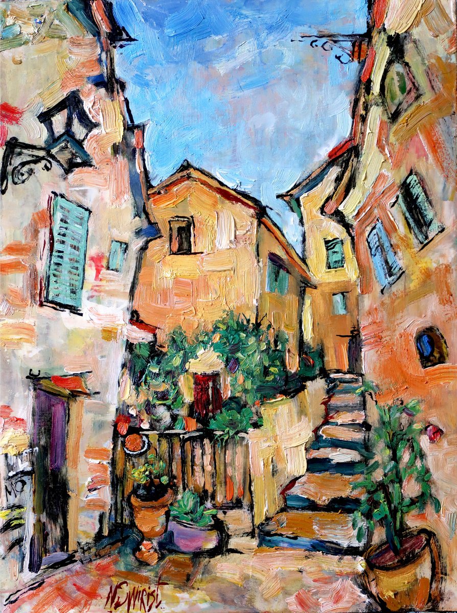 Summer Menton By Nikifor Swiristuhin, 12 X 16, Artwork For Sale On Artfinder