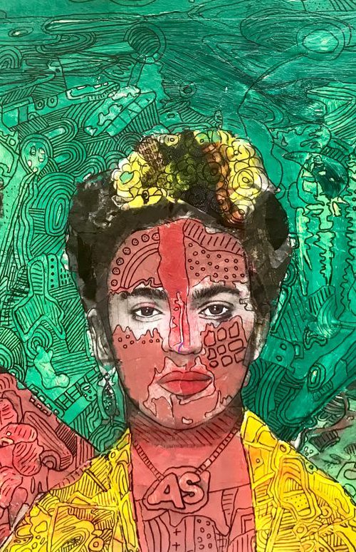Three portraits of Frida by Pavel Kuragin