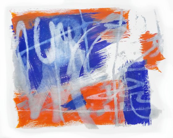 Orange and Blue Abstraction