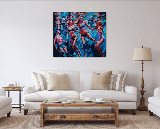 Over the blue mirror