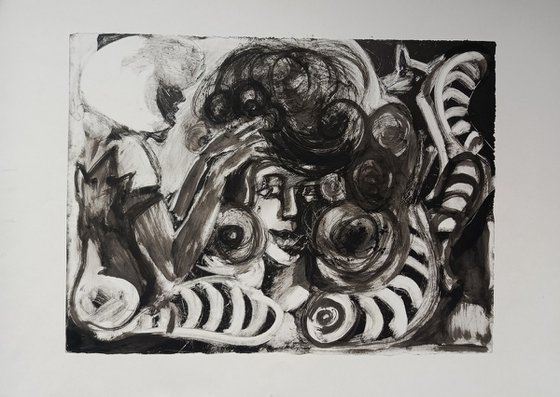 MONOPRINT3/Beauty salon and lemurs