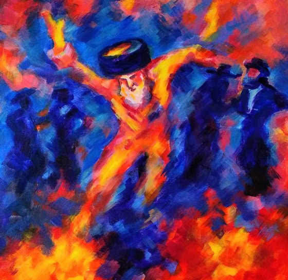 Jewish dance Acrylic Expressionism