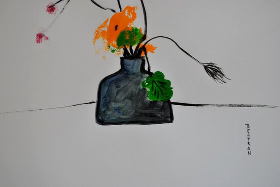 Ikebana " Poetry and Lightness" / 19,68 x 25,59 in ( 50x65 cm ) / 2018